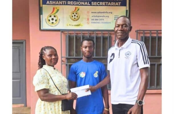 GFA supports two Catch Them Young Referees in the Ashanti Region with educational assistance