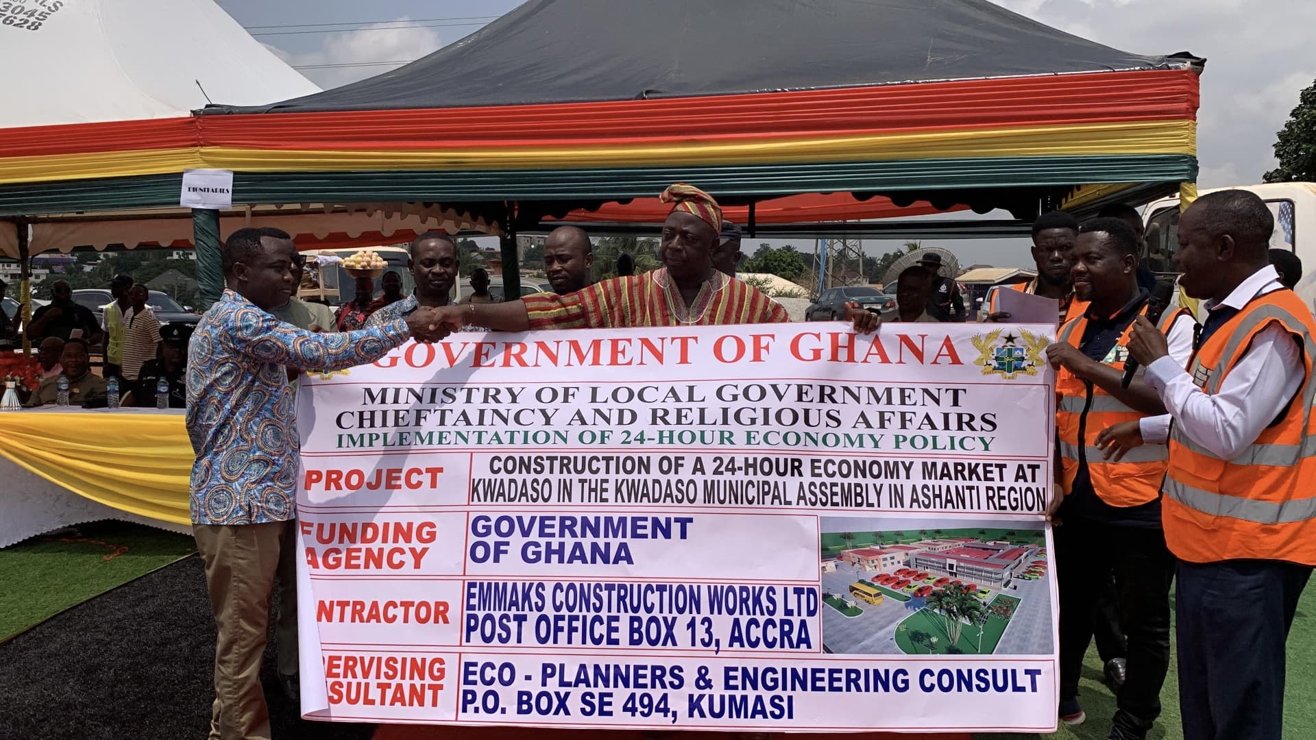 Kwadaso MCE cuts sod for 24-hour market