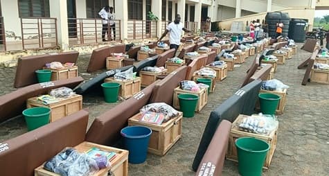 Kpandai DCE supports brilliant BECE candidates with school supplies 