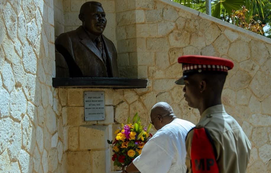 President Mahama pays tribute to Marcus Garvey in Jamaica