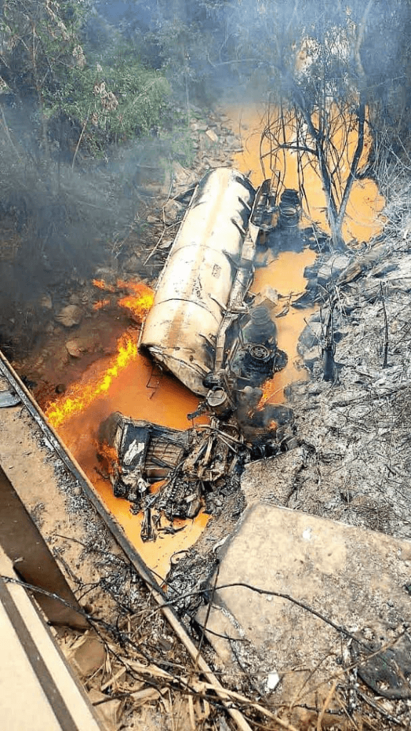 Seven casualties recorded after fiery collision on Accra-Kumasi Highway