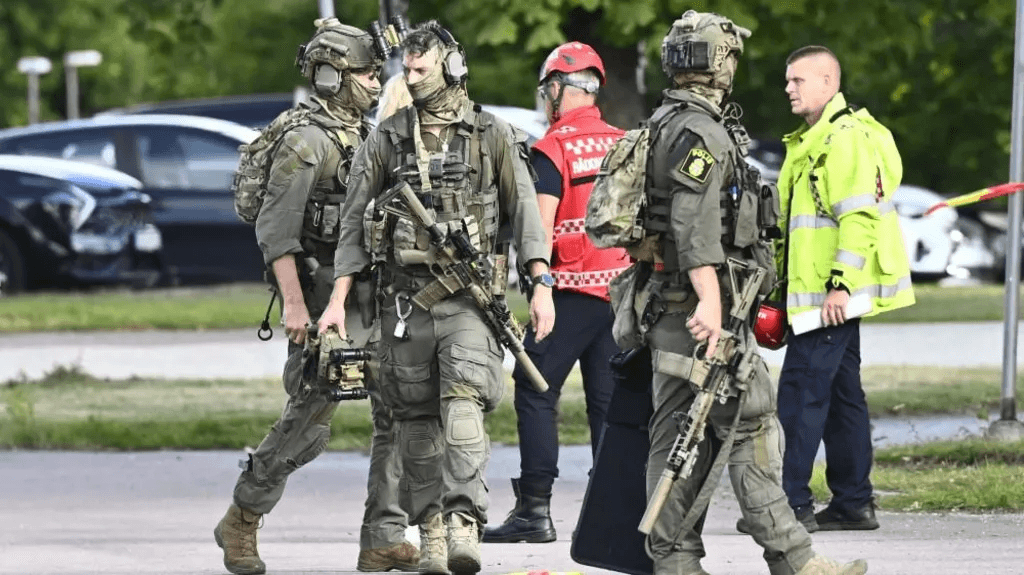 Two teenagers seriously injured after sword attack at Swedish school