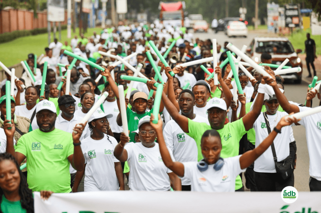 ADB marks strong half-year performance with health walk and fun games