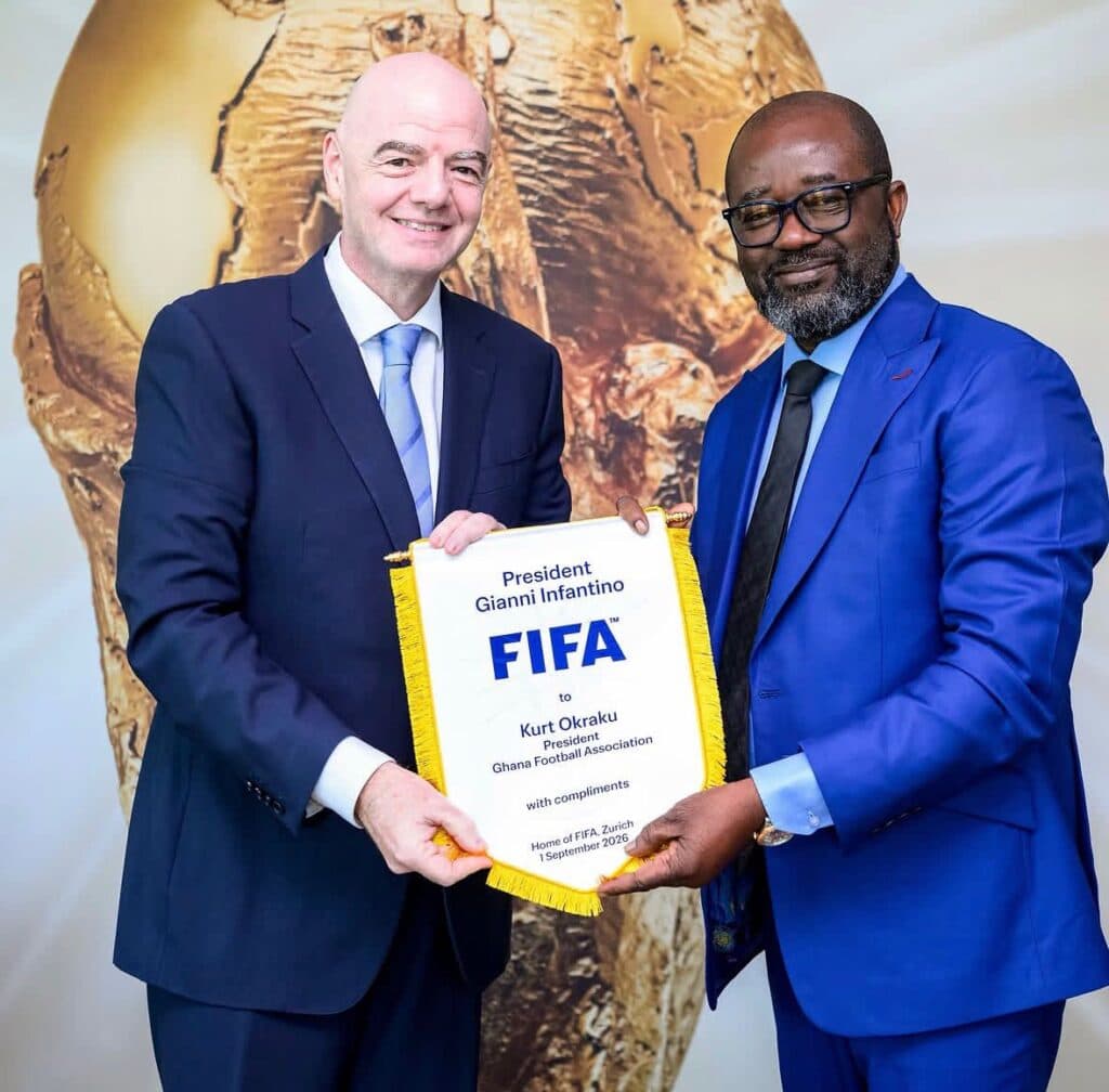 Gianni Infantino commends football development drive in Ghana after meeting with Simeon-Okraku