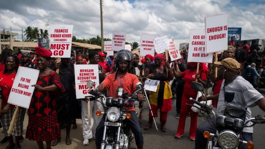 ECG customers in Ketu South protest alleged overbilling, demand accurate bills