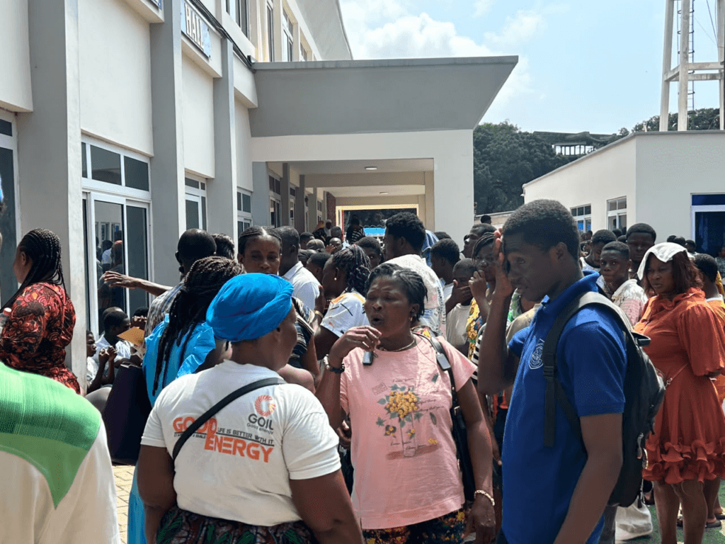 Photos: Frustrated parents, candidates flood Accra CSSPS Centre as placement challenges enter day 3