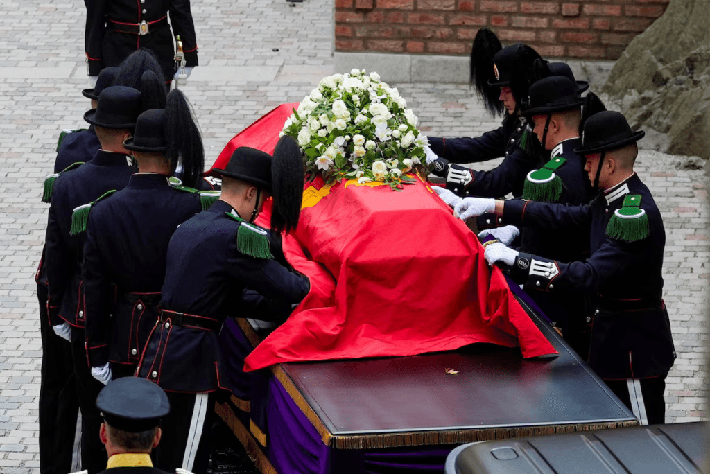 With large crowds attending, Norway lays King Harald to rest