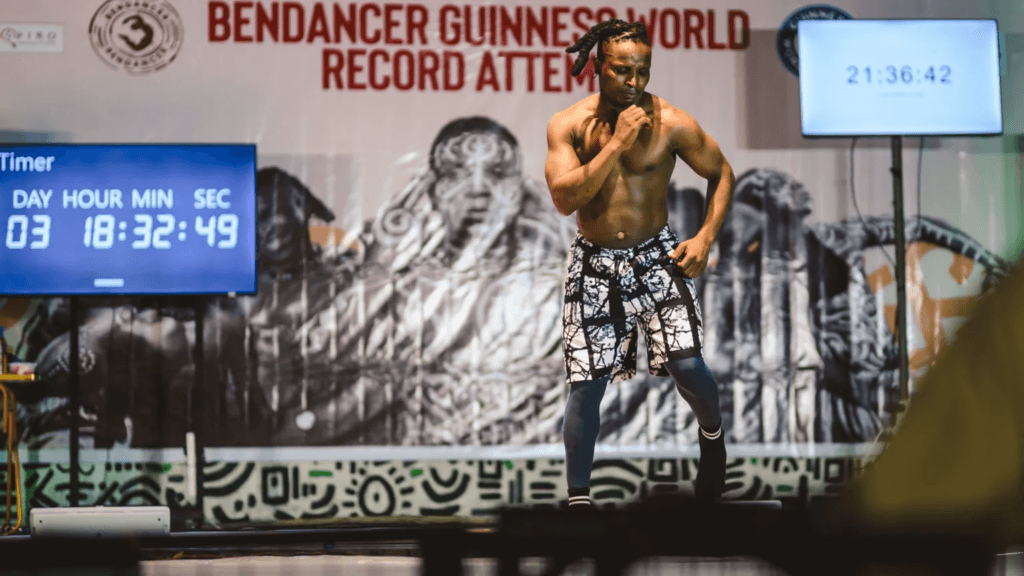 Nigerian attempts to break world record by dancing non-stop for seven days