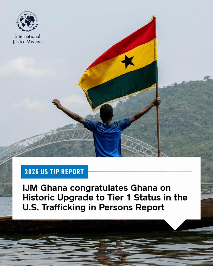 IJM Ghana welcomes country’s upgrade to Tier 1 in 2026 Trafficking in Persons report