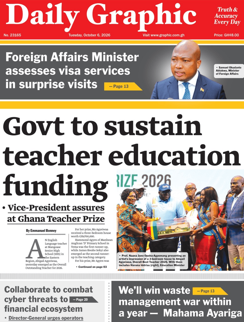 Today’s front pages: Tuesday, October 6, 2026