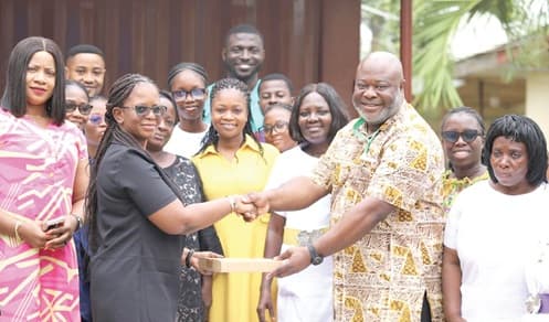 Garden City University, James Madison University donate defibrillator to Manhyia Govt Hospital