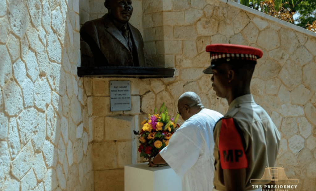 Mahama pays tribute to Marcus Mosiah Garvey in Jamaica