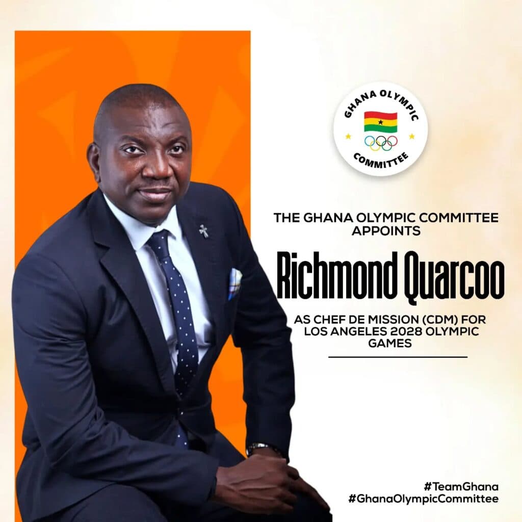 Richmond Quarcoo appointed Ghana’s Chef de Mission for 2028 Olympics